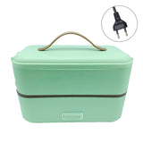 Self-cooking Electric Lunch Box 300W 1.1-1.2L Mini Food Heater Steamer Lunch Box for Home Office School Travel Cook