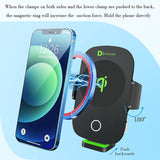 2 in1 Wireless Car Charger with Magnetic Function and Holder Quick Charge Automatic Clamping for Galaxy Z Flip3 5G 13/13 Pro