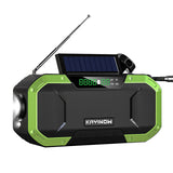 Multifunctional Bluetooth Speaker Radio Solar Hand Crank Dynamo Powered FM/AM Weather Radio IPX6 Outdoor Flashlight SOS Speaker