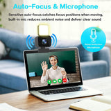 1080P 2K Full HD Webcam AF Web Camera Built in Adjustable Light Auto Focus Microphone USB Computer Camera Plug and Play