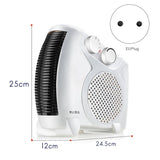 Vertical Electric Heater Household Small Convenient Quick Heating Desktop Electric Heater(EU Plug)