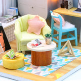 Doll House Furniture Diy Miniature 3D Wooden Miniaturas Dollhouse Toys for Children Birthday Gifts QT07