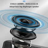 2022.Wireless Speaker Bluetooth Speaker Bluetooth Mini Alarm Clock Portable Support TF Card Mirror Voice Broadcast