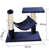 Cat Tree Scratcher with Hammock Funny Scratching Frame Sisal Rope Climbing Tree Toy Activity Protecting Furniture Cats Bed