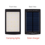 New original Dolidada Auceen Real 20000mAh Solar Power Bank+ LED Camping Light Backup Battery Charger Portable Rechargeable