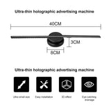3D Fan Hologram Projector WIFI Advertising Display Logo Projector Remote Advertising Display Led Sign Holographic Lamp Player