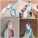 New Professional Pet Nail Clipper Scissors Dog Cat Nail Toe Clippers With LED Light Mini Claw Trimmer for Animals Grooming Tool