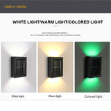 2pcs/lot LED Solar Lights For Outdoor Smart Waterproof Wall Lamp Powered Sunlight For Garden Decoration Wireless Street Lights