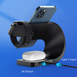 15W Magnetic Wireless Charger Stand For iPhone 12 Pro Max Series 4 in 1 Qi Fast Charging Dock Station For Apple iWatch AirPods