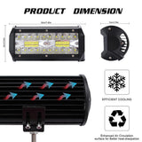 400W High Bright Work Light LED 3 Rows 7inch 40000LM Bar Driving Lamp DC 9-30V 6000K Working Light for SUV ATV Tractor Trucks