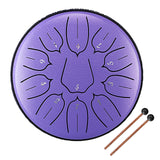 6 inch 11-Tone Steel Tongue Drum Hand Pan Drums with Drumsticks Percussion Musical Instruments for Relaxation Yoga Practice