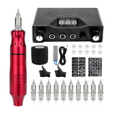 Tattoo Machine Kit Tattoo Power Supply Rotary Pen With Cartridges Needles For Permanent Makeup Eyebrow Microblading Needles