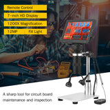 7-inch LCD Digital Microscope 1200X Magnification Portable Rechargeable Microscope Video Camera Microscope with Remote Control