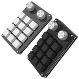 Portable Mini 12-Key Keyboard Programmable Keys Custom Shortcuts USB Mechanical Keyboard Keypad for Computer Music Plug and Play