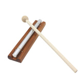 Brand New &amp; High Quality Solo Chime on Wooden Base w/ Mallet Single Rod for Yoga Meditation Energy