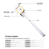 Deli Dial type vernier caliper 0-150 mm 0.01mm high precision industrial stainless steel shockproof metric measuring tool