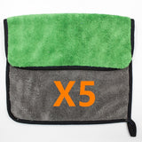 5 pcs 600gsm Super Thick Plush Cloth  Car Wash Microfiber Towels For Washing Cleaning Drying Absorb Wax Polishing auto parts