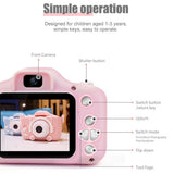 Dual Lens Plastic 2 Inch HD Screen Toy Photography Birthday Gift Children Camera Digital Mini USB Charging With Protective Case