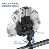 GUB Mobile Support for Bicycle Phone Mount 360 Degree Rotation Aluminum Bike Phone Holder Cycling Handlebar Phone Holder Clamp