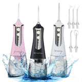 Electric Oral Irrigator Dental Water Flosser Portable 3 Modes 350ml Water Tank Waterproof USB Rechargeable Dental Teeth Cleaner