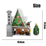 1452PCS Merry Christmas Elf Club House Set Bricks With Santa Claus Dolls Figures Model Building Block Children Kids Toys Gifts