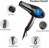 220V Professional Hair Dryer Strong Power Barber Salon Styling Tools Hot Cold Air Blow Dryer For Salons and household EU Plug