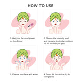 Electric Silicone Facial Cleansing Brush Waterproof Pore Deep Cleaning Skincare Massager Blackhead Remover Face Washing Brush