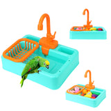 Parrot Paddling Pool Bird Feeder Bird Cage Water Dispenser Faucet Parrot Bath Shower Automatic Parrot Bathtub Swimming Pool