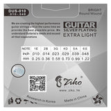 Ziko Dus Series Acoustic Guitar Strings Dus-010 &amp; Ziko Deg 009-042 Electric Guitar Strings