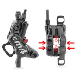 MEROCA MT420 MTB Brake Bicycle Hidraulic 160mm Disc Brake Four-Piston Bike Oil Brake