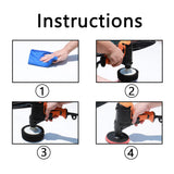 220V 980W Polishing Machine Six Gears Adjustable Speed Electric Car Polisher Waxing Machine Automobile Furniture Polishing Tool
