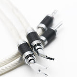 Hi-End 5N OCC Plated HIFI Speaker Cable Banana to Spade Plug Speaker Cable Wire for Audiophiles and HiFi Systems