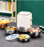 220V 2.2L Electric Rice Cooker Portable Household Meals Lunch Heating Box For Travel Trip School Hotel Using