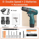 Lithium-ion Battery Cordless Screwdriver Electric Drill Hole Electrical Screwdriver Hand Driver Wrench Power Tools