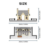 MOC-55511 Hogsmeaded Station 496pcs building block DIY small particles brick city architecture for children's toy Kid Boys gift