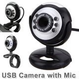 6LED Webcam Web Camera 0.3 MP USB Webcams Web Camera With Microphone Web Cameras For Computer Laptop Notebook Desktop PC