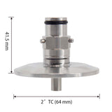 2"Tri Clamp to Pin Lock Post Gas Liquid Post SS304 Sanitary Brewer Fitting 64mm OD ferrule