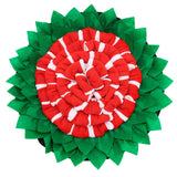 Pet Dog Snuffle Mat Puzzle Toy Slow Feeder Bowl Plush Round Pad for Small Medium Dogs Machine Washable Sniffing Training Blanket