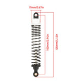 4pcs 100mm Metal Shock Absorber Suspension Damper For 1/10 RC Car Off Road Bigfoot Traxxas HSP Redcat RC4WD Tamiya Axial