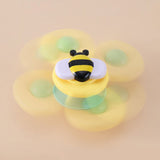 3pcs Baby Rattle Spinning Top Figet Fingers Toys Table Sucker Gameplay Kids Toy Children's Flower Fingertip Spinning Top Toy