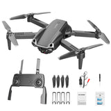 Foldable Mini Drone 4k HD Dual Camera 90 Degree Adjustable Wide-angle Camera Outdoor RC Quadcopter Drone Toys Gifts