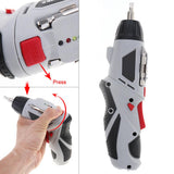 48pcs/set 4.8V Mini 220rpm 110 / 220V Rechargeable Electric Screwdriver LED Light for Household DIY Tool