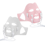 Electric EMS Facial Mask Red Light Therapy Beauty Vibration Anti Aging Wrinkle Rejuvenation Skin Silicone Face Massager Mask