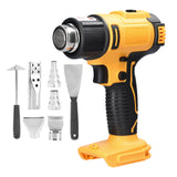 Cordless Hot Air Machine Lithium Rechargeable Heating Equipment Temperatures Adjustable Power Tool with 5 Nozzles 2 Scrapers