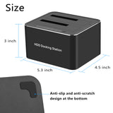 NEW Dual-bay Hard Drive Docking Station for 2.5/3.5inch HDD SSD SA-TA to USB 3.0 HDD Docking Station with 12V3A Power Adapter