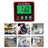 Digital Protractor Inclinometer 360° Level Angle Gauge Angle Finder Level Box with Magnet Rotatable Backlit Display Data Hold