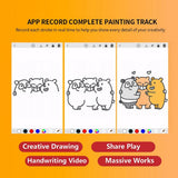 10’’ Smart Office Writing Pad Inspiration Sketchbook Drawing Note Pad with Stylus Pen for Hand-painting/Travelling Gold Bronze