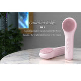 Electric Facial Cleansing Brush With Hot Compress Silicone Face Cleansing Brush Device For Deep Cleaning Massaging Skin Scrubber