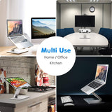 Height Adjustable Laptop Stand, Foldable Laptop Riser Notebook Holder Stand, Aluminum Laptop Mount for MacBook Up to 17 inch