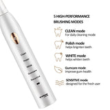 Smart Sonic Toothbrush Adults Electric Toothbrush USB Rechargeable 4 8 Tooth Brush Heads Oral Nozzle For Toothbrush Dental Sound